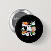 Sushi Anime Cat Sushi Lover Gift Ronde Button 5,7 Cm (Voorkant /achterkant)