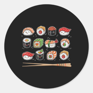 Sushi Anime Kawaii Japans voedsel Lover Otaku Mang Ronde Sticker