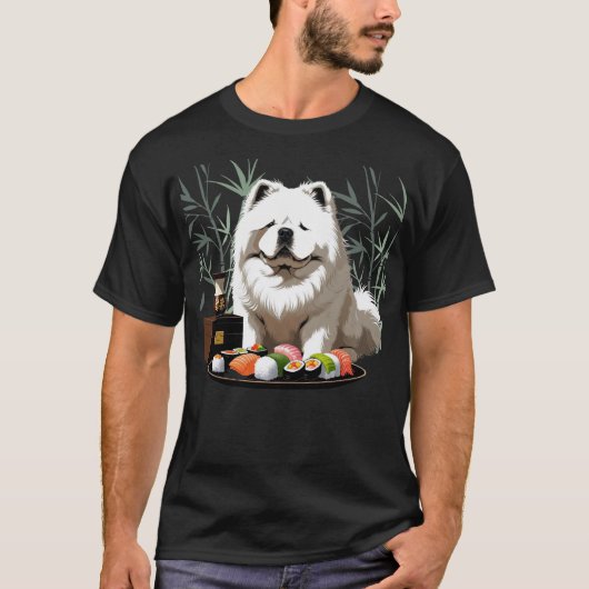 SUSHI ANYONE  Cream Chow T-Shirt (Voorkant)