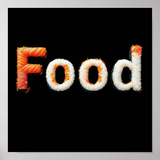 Sushi Art - Japanse keuken belettering ontwerp Poster