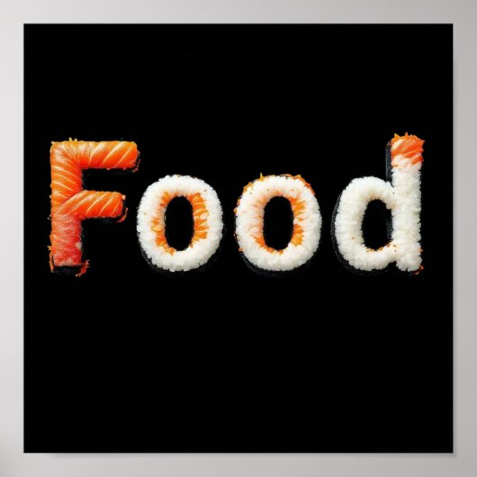 Sushi Art - Japanse keuken belettering ontwerp Poster (Voorkant)