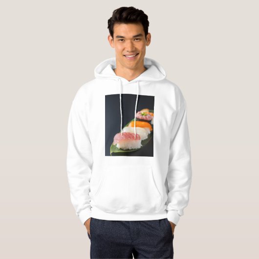 Sushi art on a leaf | A piece of clothing that exu Hoodie (Voorkant volledig)