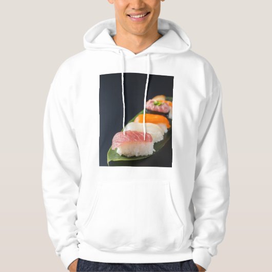 Sushi art on a leaf | A piece of clothing that exu Hoodie (Voorkant)