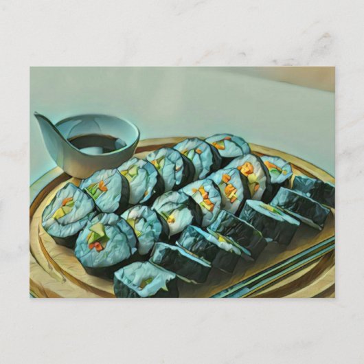  Sushi Artwork Briefkaart (Voorkant)