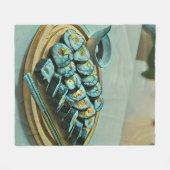 Sushi Artwork Fleece Deken (Voorkant (Horizontaal))