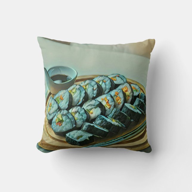  Sushi Artwork Kussen (Voorkant)