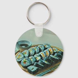  Sushi Artwork Sleutelhanger