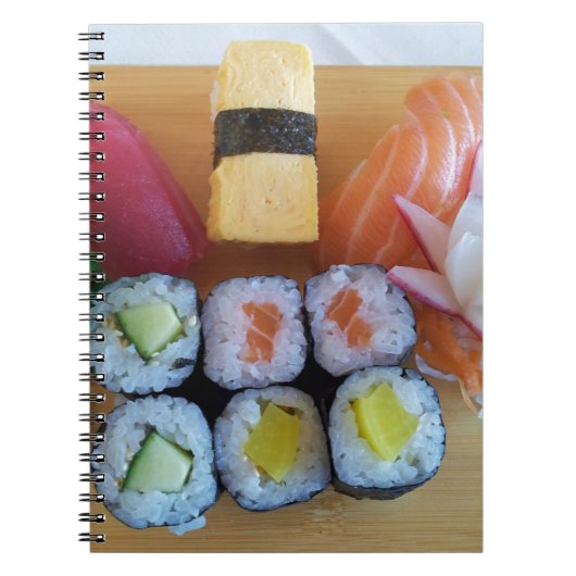 Sushi Asia Fish Rice Food Notitieboek (Voorkant)