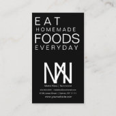 Sushi Asian Chef Cook Homemade Food Visitekaartje (Achterkant)