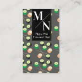 Sushi Asian Chef Cook Homemade Food Visitekaartje (Voorkant)