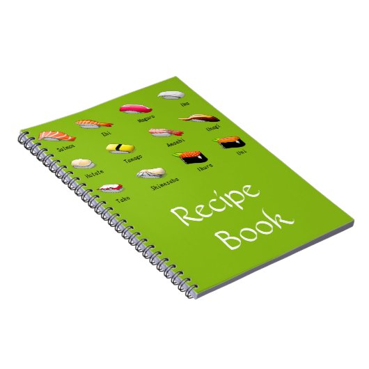 Sushi Asian Japans recept book gift Notitieboek (Rechterzijde)