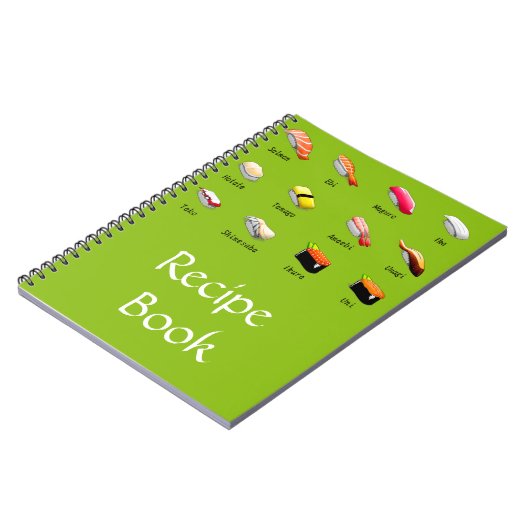 Sushi Asian Japans recept book gift Notitieboek (Linkerzijde)