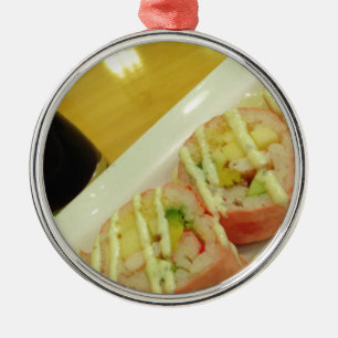 Sushi Avondmaal Vis Rijst Gezond Dieet Metalen Ornament