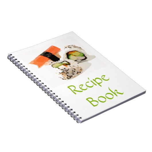 Sushi Aziatisch Japans voedingsreceptenboek cadeau Notitieboek (Rechterzijde)