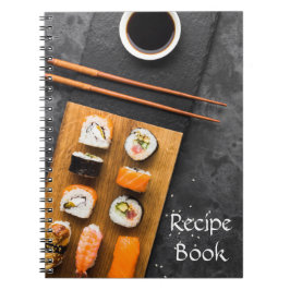 Sushi Aziatisch Japans voedsel recept journaal Notitieboek