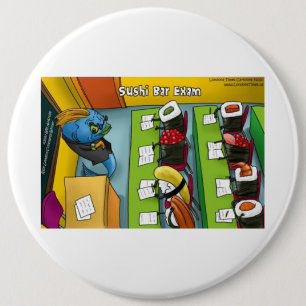 Sushi Bar Exam T-shirts Mokken Kaarten Cadeaus Etc Ronde Button 6,0 Cm