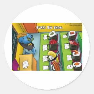 Sushi Bar Exam Thee Mugs Kaarten Cadeaus Etc Ronde Sticker