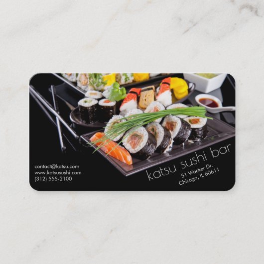 sushi bar restaurant visitekaartje (Voorkant)