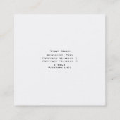 Sushi Bar-Visitekaartje Vierkante Visitekaartje (Achterkant)