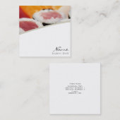 Sushi Bar-Visitekaartje Vierkante Visitekaartje (Voorkant / Achterkant)