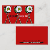 Sushi Bar-Visitekaartjes Visitekaartje (Voorkant / Achterkant)