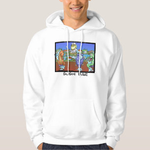 Sushi Bar Waar Vissen Grappige Cartoon-trui Ontmoe Hoodie