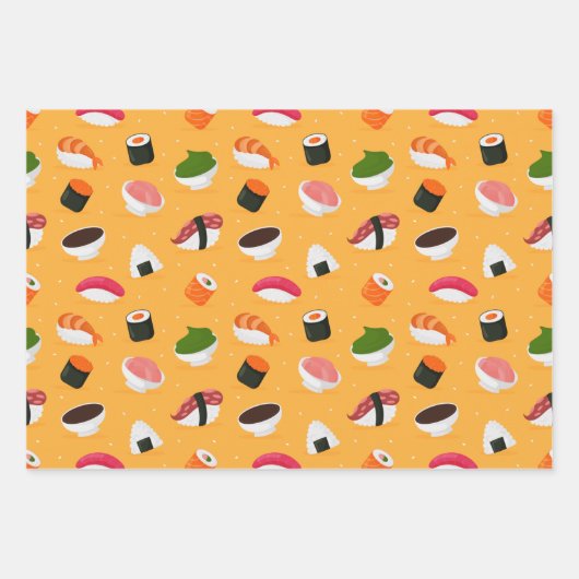 Sushi Bar Wrapping Paper Set van 3 (Voorkant 2)
