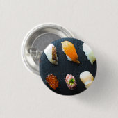 Sushi Beauty on Leaf – SUSHIMI Button Badge (Voorkant /achterkant)