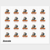 🍣 Sushi Bezorgchauffeur Teamuniform 🚴 Vierkante Sticker (Vel)