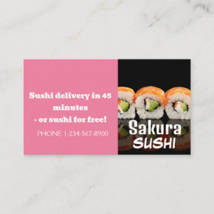 Sushi Bezorging Korting Aanbieding Sale Visitekaartje