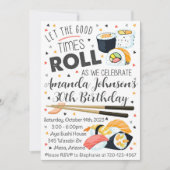 Sushi Birthday Invitation, Sushi Uitnodiging (Voorkant)