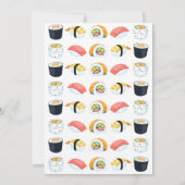 Sushi Birthday Invitation, Sushi Uitnodiging (Achterkant)