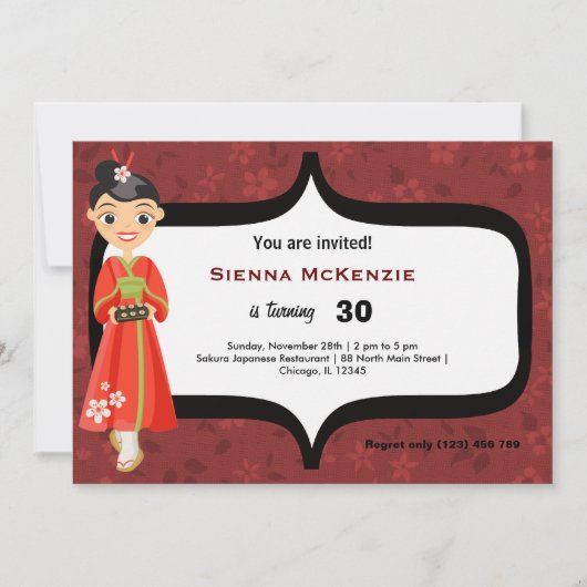 Sushi Birthday Kaart (Voorkant)