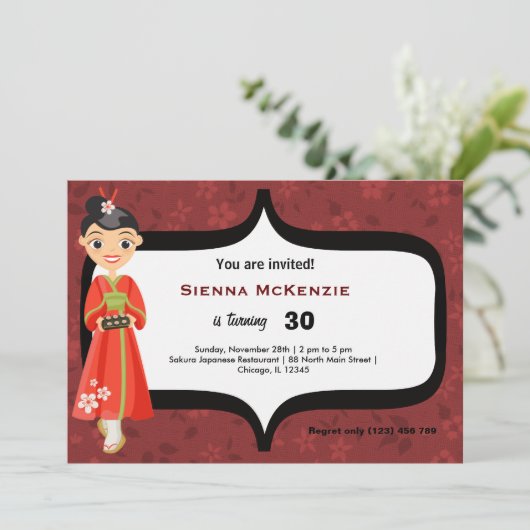 Sushi Birthday Kaart (Staand voorkant)