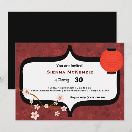 Sushi Birthday Kaart (Voorkant / Achterkant)