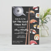 Sushi Birthday Party Invitation Kaart (Staand voorkant)