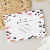 Sushi Birthday Party Invitation Kaart