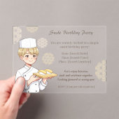 Sushi Birthday Party Invitation with Cute Anime  Acryl Uitnodigingen (Insitu (Draagbaar))