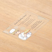 Sushi Birthday Party Invitation with Cute Anime  Acryl Uitnodigingen (Laagn)