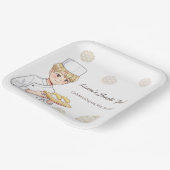 Sushi Birthday Party Invitation with Cute Anime  Papieren Bordje (Gebogen)