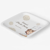 Sushi Birthday Party Invitation with Cute Anime  Papieren Bordje (Gebogen)