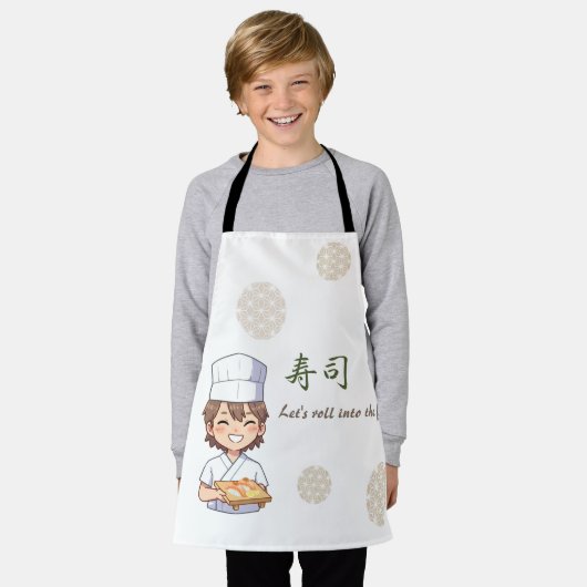 Sushi Birthday Party Invitation with Cute Anime  Schort (Gedragen)