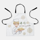 Sushi Birthday Party Invitation with Cute Anime  Schort (Voorkant)