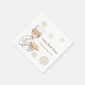 Sushi Birthday Party Invitation with Cute Anime  Servet (Hoek)