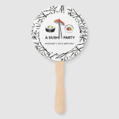 Sushi Birthday Party Modern Persoonlijke foto Handwaaier (Voorkant)