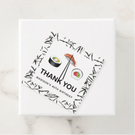 Sushi Birthday Specialized Black White Bedankjes Labels