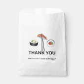 Sushi Birthday Specialized Black White Hartelijk d Bedankzakje (Voorkant)