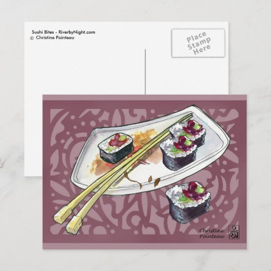 Sushi Bites Briefkaart (Voorkant / Achterkant)