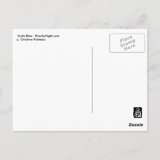 Sushi Bites Briefkaart (Achterkant)