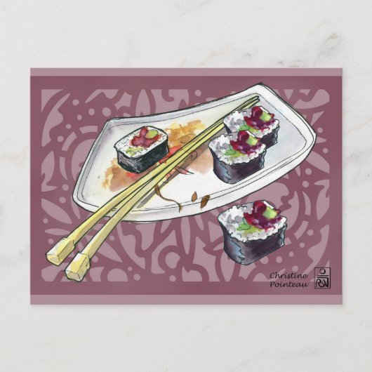 Sushi Bites Briefkaart (Voorkant)